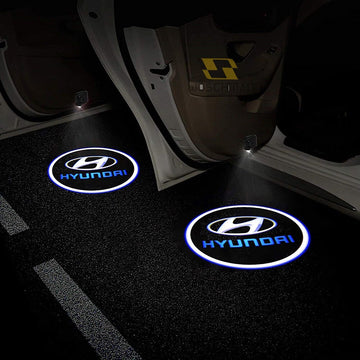 Wireless Car Welcome Logo Shadow Projector Ghost Lights, HYUNDAI Logo (Pack of 2) - Imported from UK